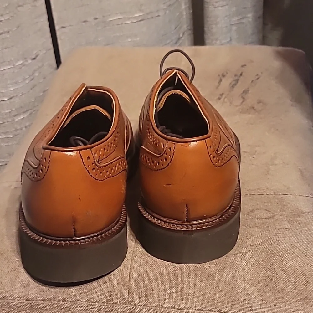 VINTAGE FRENCH SHRINER ST. LOUIS LEATHER DRESS SHOES Size 7m - Picture 4 of 8